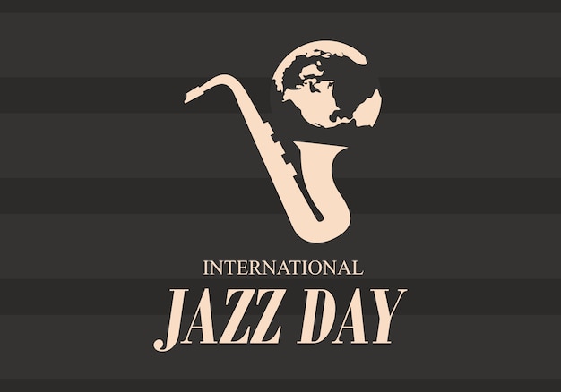 Internationale Jazz-Tagesvektorabbildung