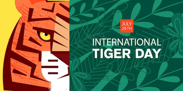 Internationale tiger-tag-vektor-illustration