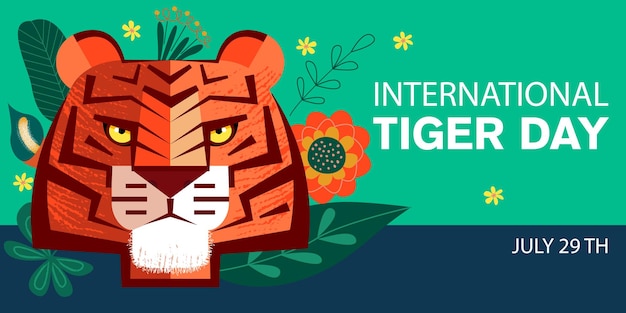 Internationale tiger-tag-vektor-illustration