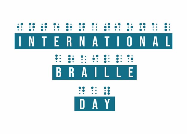 Vektor internationaler braille-tag