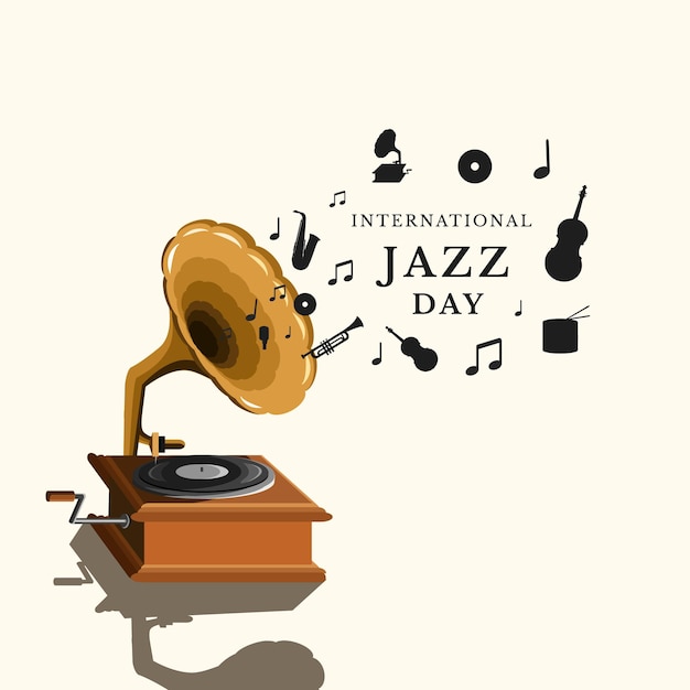Internationaler Jazz-Tag-Illustrations-Vektor