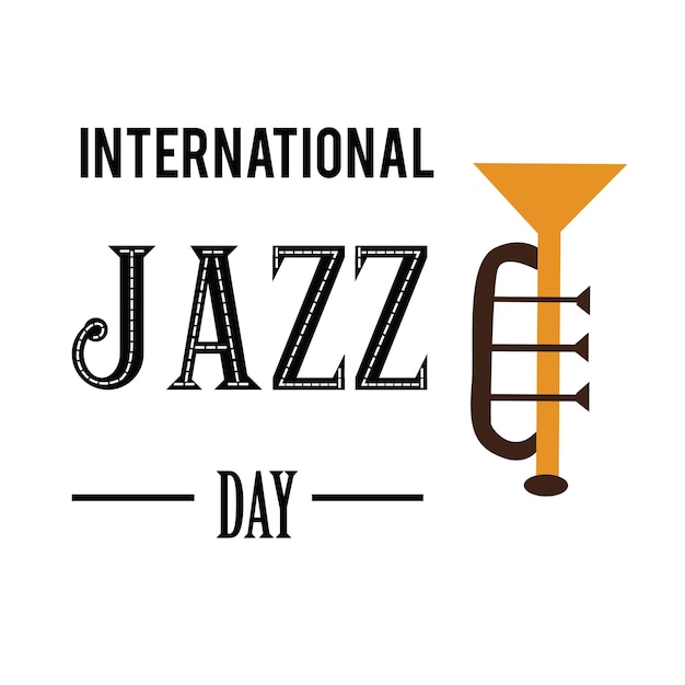 Internationaler Jazztag Vektor-Vorlagen-Design-Illustration