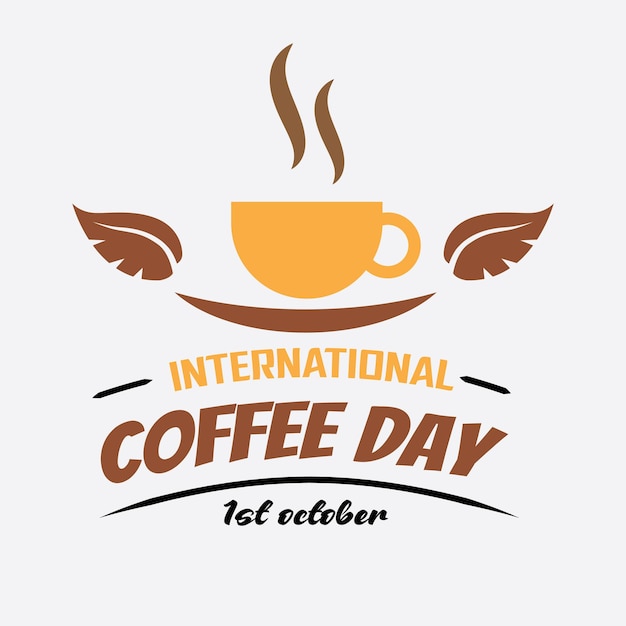 Vektor internationaler kaffeetag minimal