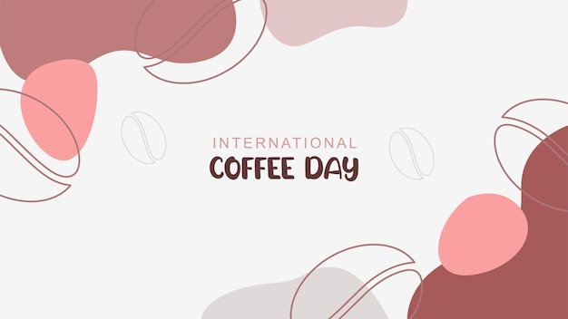 Internationaler kaffeetag minimaler hintergrund