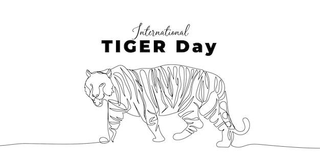 Vektor internationaler tag des tigers am 29. juli