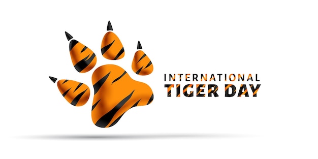 Vektor internationaler tag des tigers am 29. juli