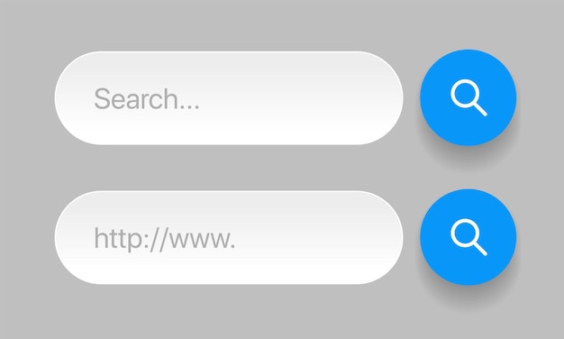 Internet-Browser-Suchmaschine. Suchleiste für die mobile UI-App. Suchadresse und Navigationsleiste.