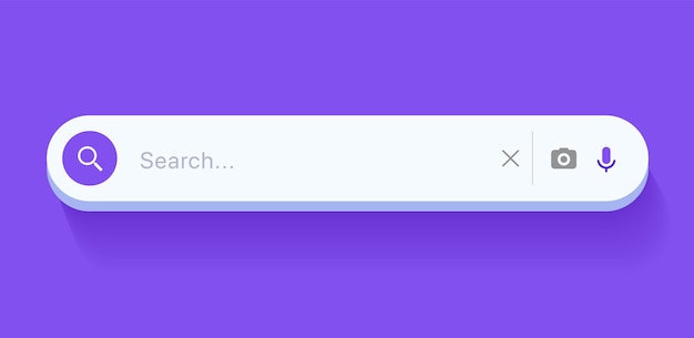 Vektor internet-browser-suchmaschine-suchleiste für die ui-mobil-app-suchadresse und navigationsleiste.