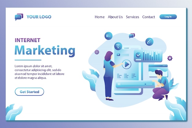 Internet marketing landing page design