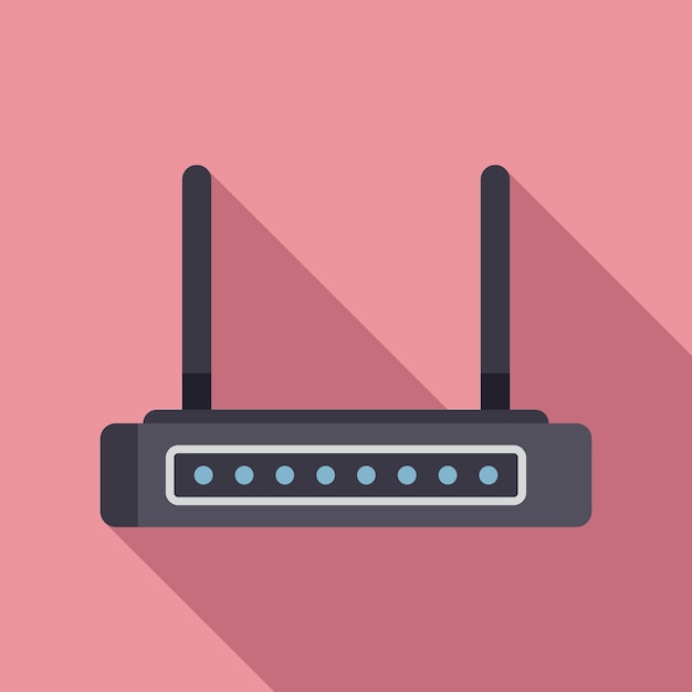 Internet-Modem-Symbol, flacher Vektor, WLAN-Ausrüstung, Netzwerk drahtlos