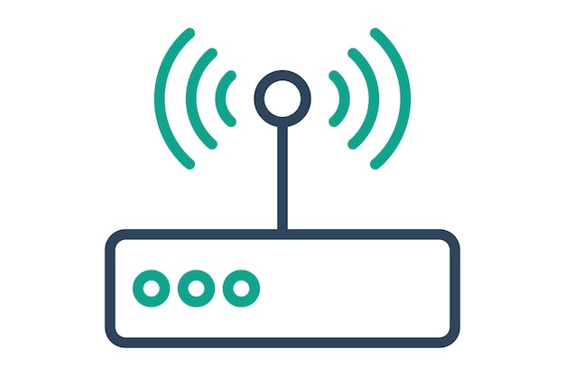 Internet-Symbol, das sich auf Dienstleistungen bezieht, Zeilensymbol-Stil Dienstleistungen Elemente Vektor-Illustration