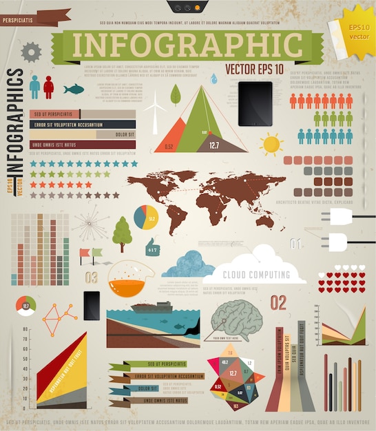 Internet-vorlage infochart bar infografik