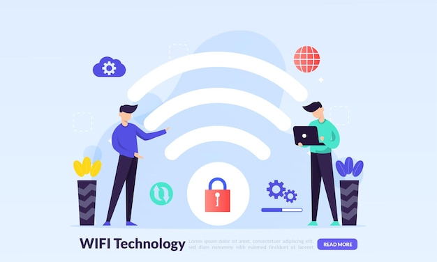 Internetzugang für elektronische Geräte mit drahtloser Technologie und Verbindung zum öffentlichen WLAN-Hotspot für den Internetzugang