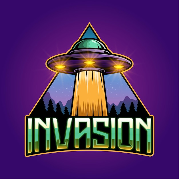 Invasion esport maskottchen logo design