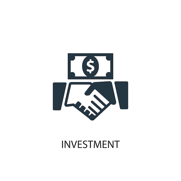 Investitionssymbol. einfache elementillustration. anlagekonzept symboldesign aus der buchhaltungssammlung. kann für web und mobile verwendet werden.