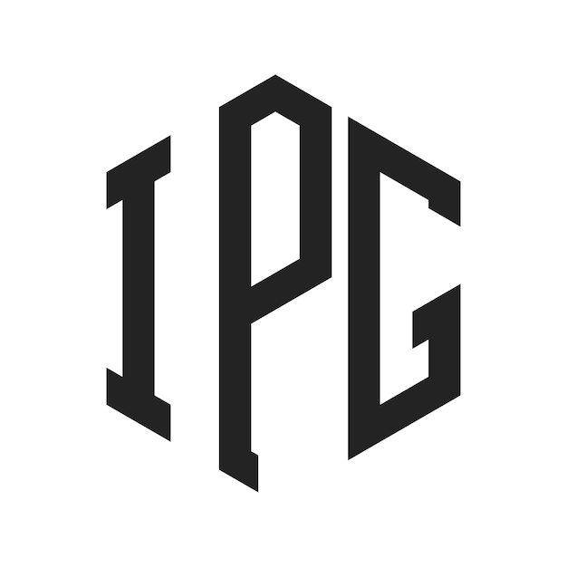 IPG-Logo-Design Anfangsbuchstaben IPG-Monogramm-Logo in sechseckiger Form