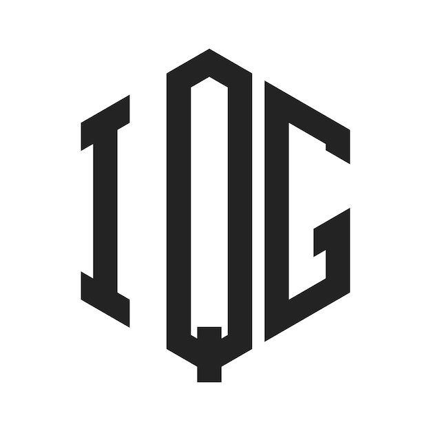 IQG-Logo-Design Anfangsbuchstaben IQG-Monogramm-Logo in sechseckiger Form