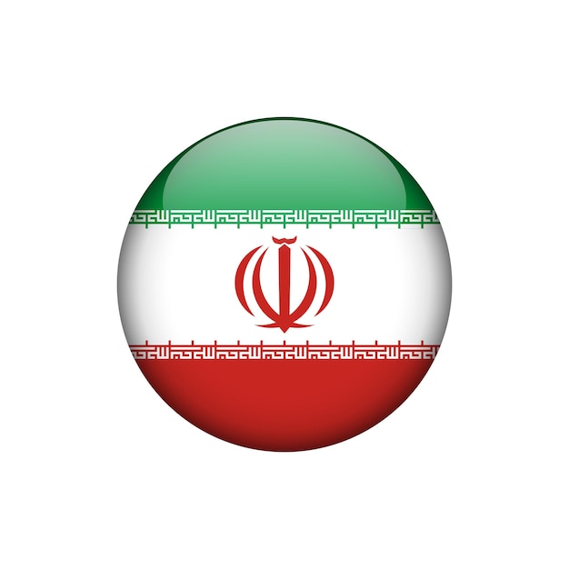 Iran-flaggen-kreis-knopf-vektor-schablone