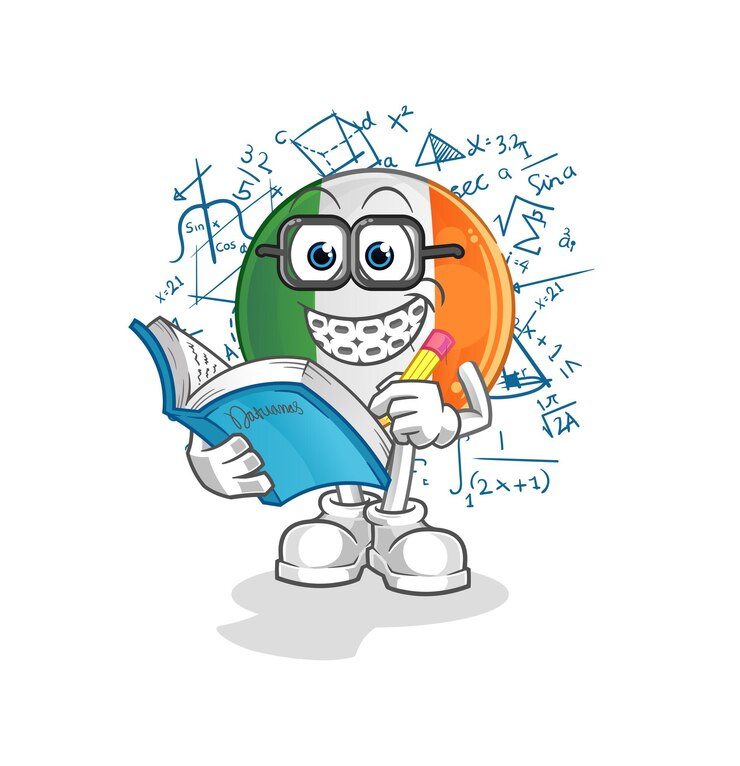 Vektor irischer flaggen-aussenseiter-cartoon. cartoon-maskottchen-vektor