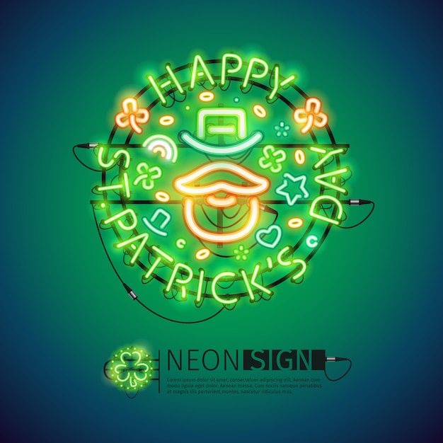 Irisches st. patricks day neon sign