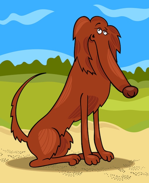 Irish setter hund cartoon illustration