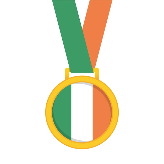 Irlands Nationalflaggen-Goldmedaille für den ersten Platz