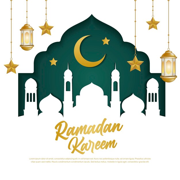 Islamische bannervorlage für ramadan kareem