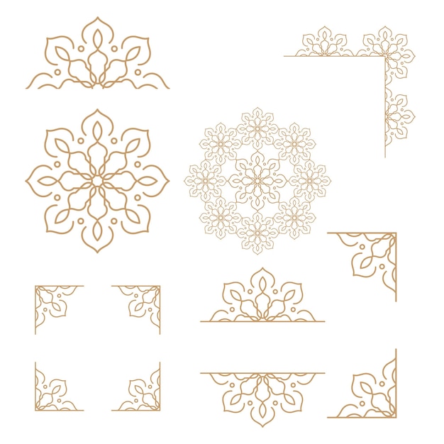 Islamische Mandala-Design-Kollektionselement