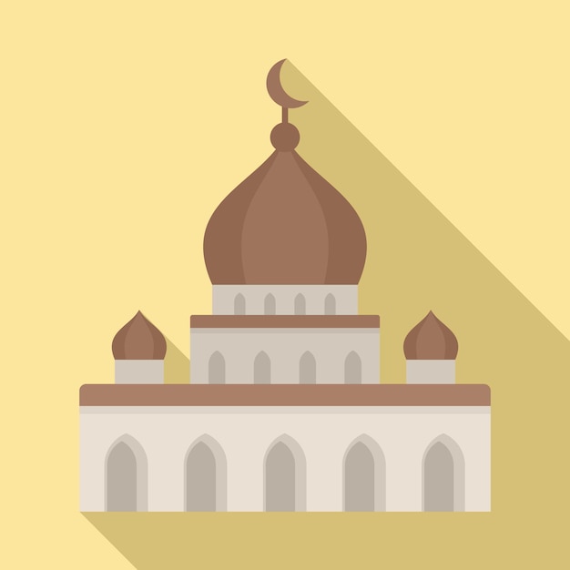 Vektor islamische moschee-symbolen flache illustration der islamischen moschee vektor-symbole für web-design