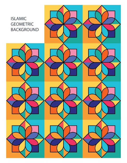 Islamischer abstrakter geometrischer hintergrund mit blumenform. moderner geometrischer hintergrund