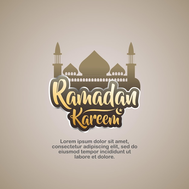 Islamischer gruß ramadan kareem kartendesign