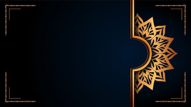 Islamischer hintergrund des luxuriösen dekorativen mandala-mandalas im arabeskenstil.