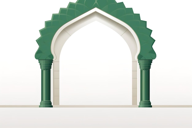 Vektor islamischer mockup-hintergrund mit arabischem ornement kopierraum für text