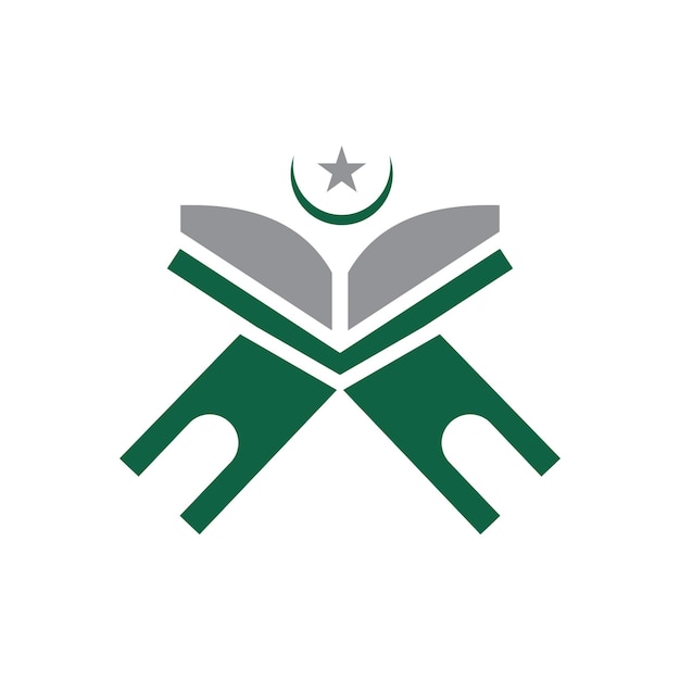 Vektor islamisches logo-design des heiligen korans