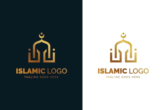 Vektor islamisches logo in zwei farben