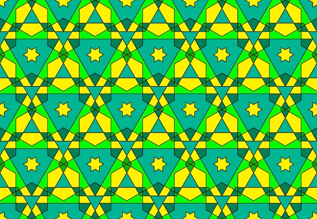 Islamisches nahtloses Muster mit geometrischer Sternverzierung.