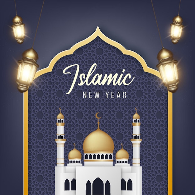 islamisches Neujahrsfest Social Media Post Design Vorlage