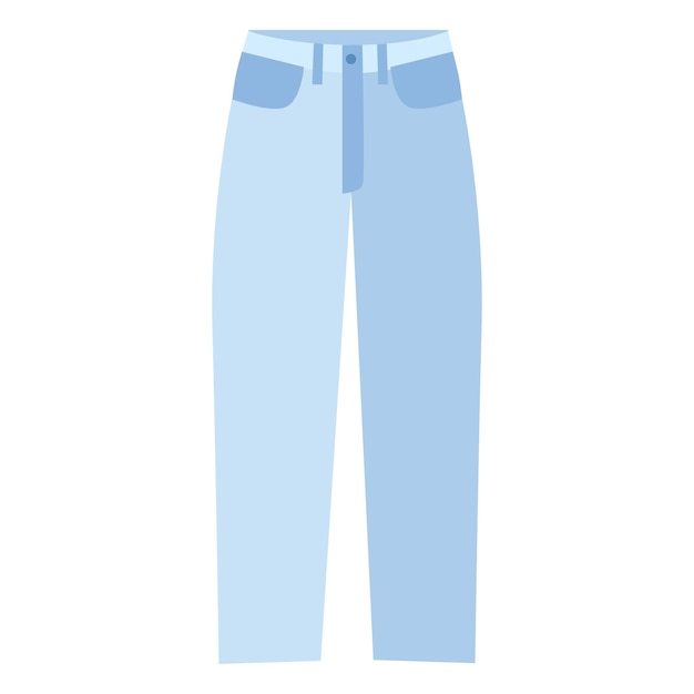 Isoliert, jeans im flachen stil