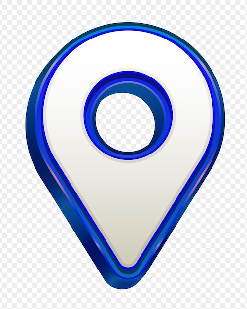 Isolierte 3D-Vektor-blaue Karten-Pinschild