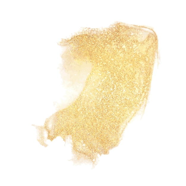 Isolierte abstrakte Goldflecken. Luxus-Hintergrund. Aquarell-Glitzerspritzer