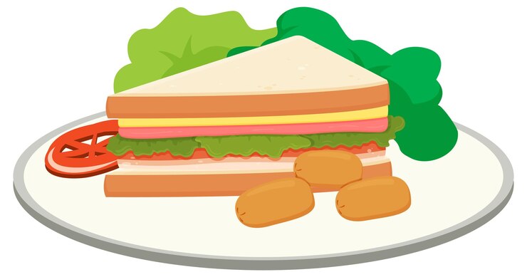 Vektor isolierte cartoon zum gesunden frühstück