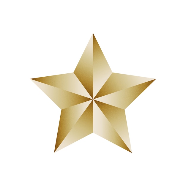 Isolierte goldene Sterndekoration