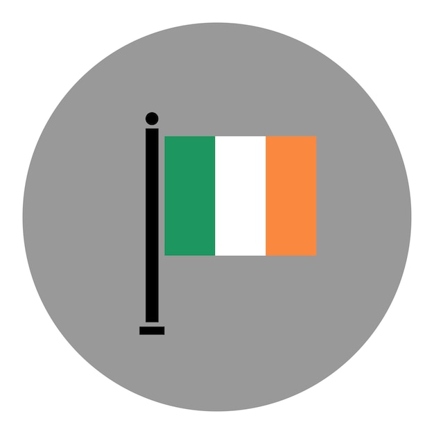 Isolierte illustration des irland-flaggenvektors