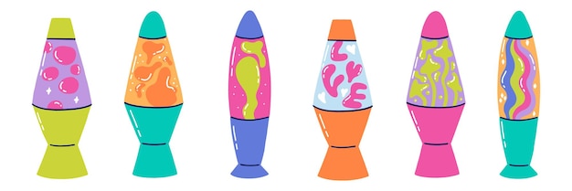 Isolierte Lava-Lampe mit Magma-Flüssigkeitsblasenflüssigkeitssammlung