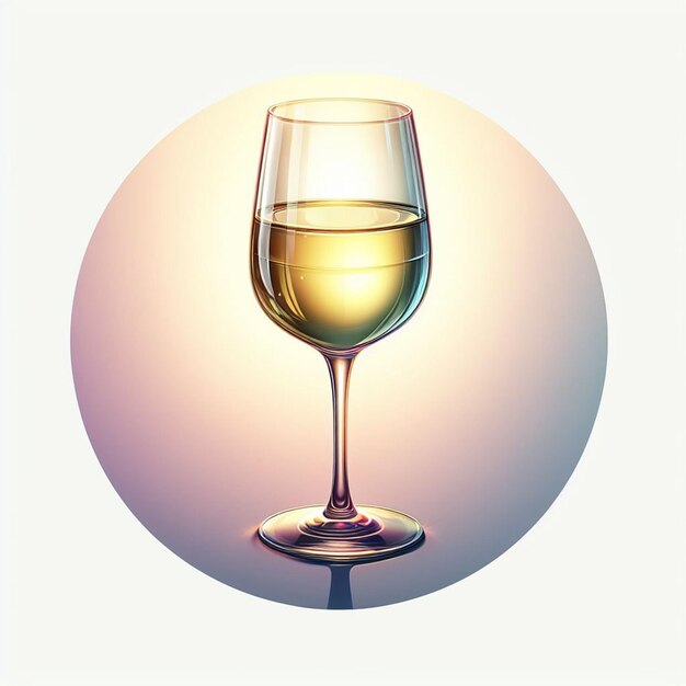 Vektor isolierte moderne glas frische fruchtige köstliche trauben weißwein vektor illustration ikonen zeichnung