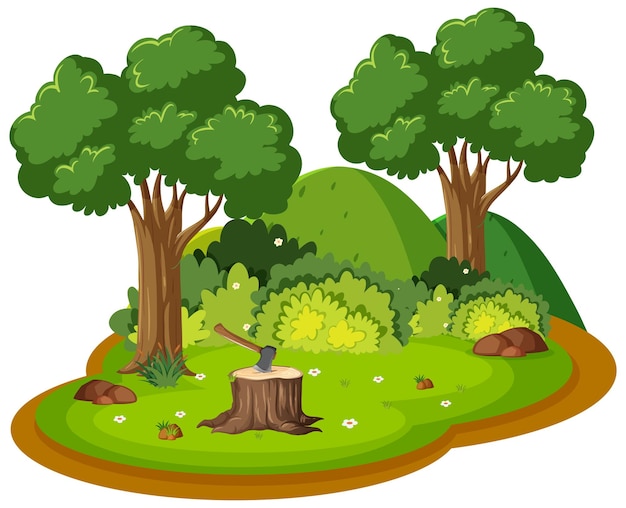Isolierte Naturwaldinsel