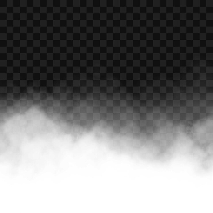 Vektor isolierte nebel-rauchwolkenkonstruktion