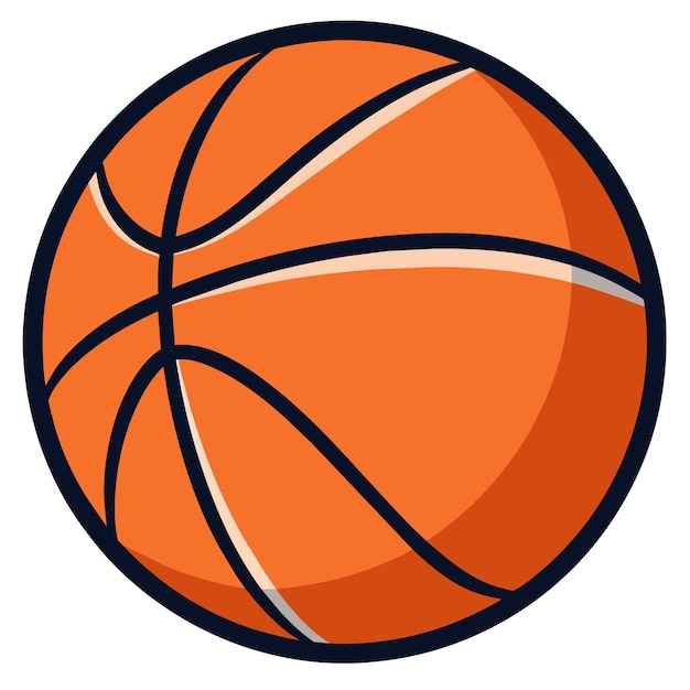 Isolierte Vektorillustration eines Basketballballs