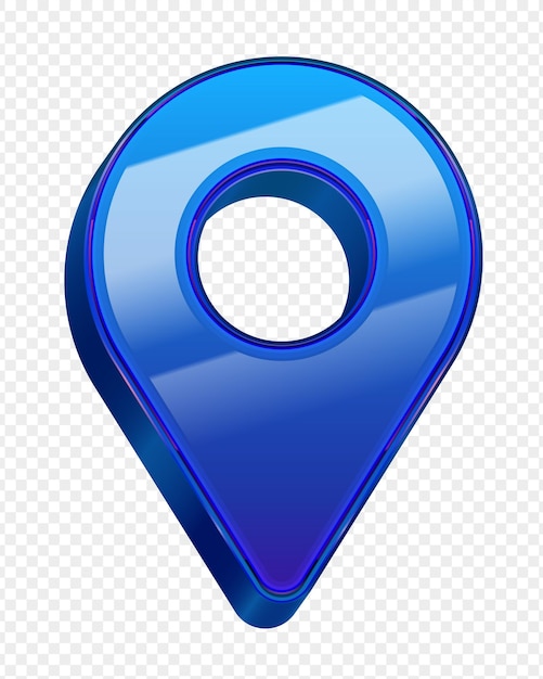 Isoliertes 3D-Vektorblau-Karten-Pinsymbol