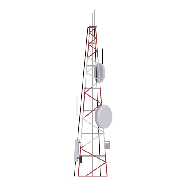 Isoliertes farbsymbol für mobilfunkantennenturm